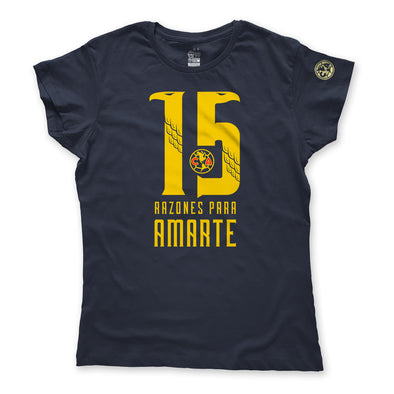 Playera-America-Campeon 15 Razones-Dama