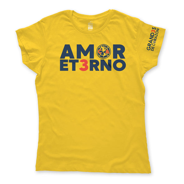 Playera-America-Amor Eterno Amarillo-Dama