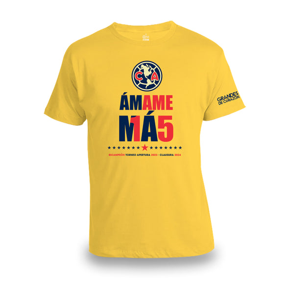 Playera-America-Bicampeon Amarillo-Caballero