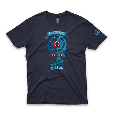 Playera-Cruz Azul-Calavera-Caballero