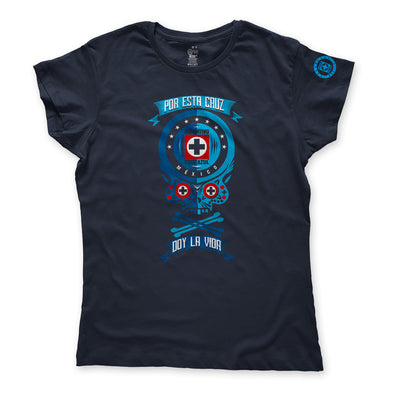 Playera-Cruz Azul-Calavera-Dama