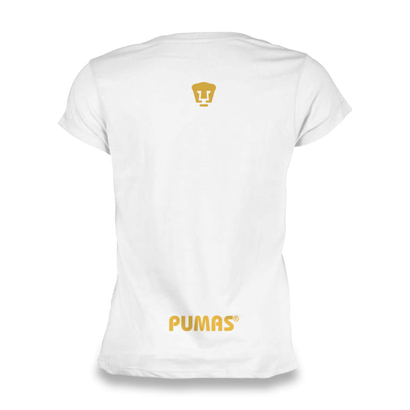 Playera-Pumas-Glifos Blue & White-Dama