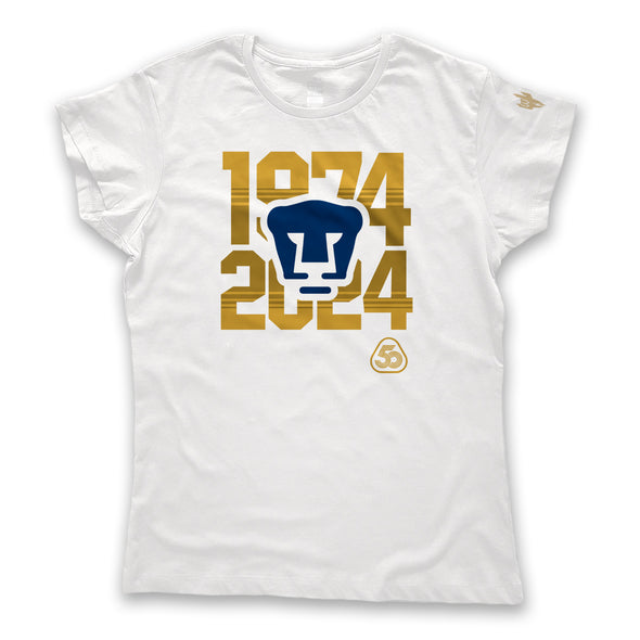 Playera-Pumas-74 24 Blanco-Dama