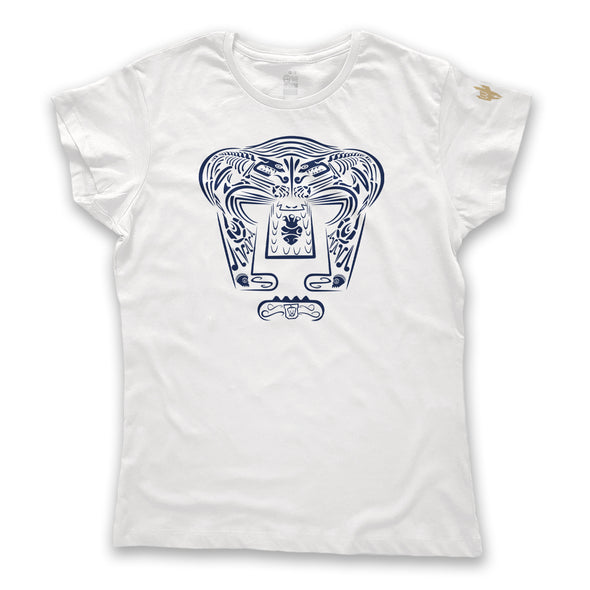 Playera-Pumas-Glifos Blue & White-Dama