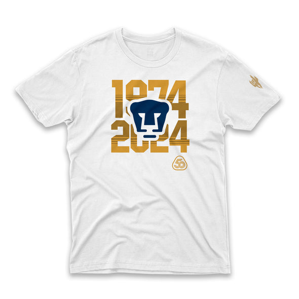 Playera-Pumas-74 24 Blanco-Caballero