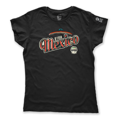 Playera-Tirando Rostro-Viva Mex Sombrero-Dama