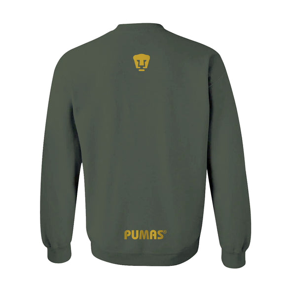 Sudadera Tipo Ugly Sweater-Pumas-Corona Navideña Verde-Unisex