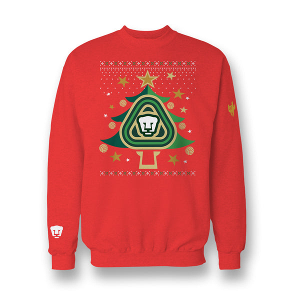 Sudadera Tipo Ugly Sweater-Pumas-Pino Roja-Unisex