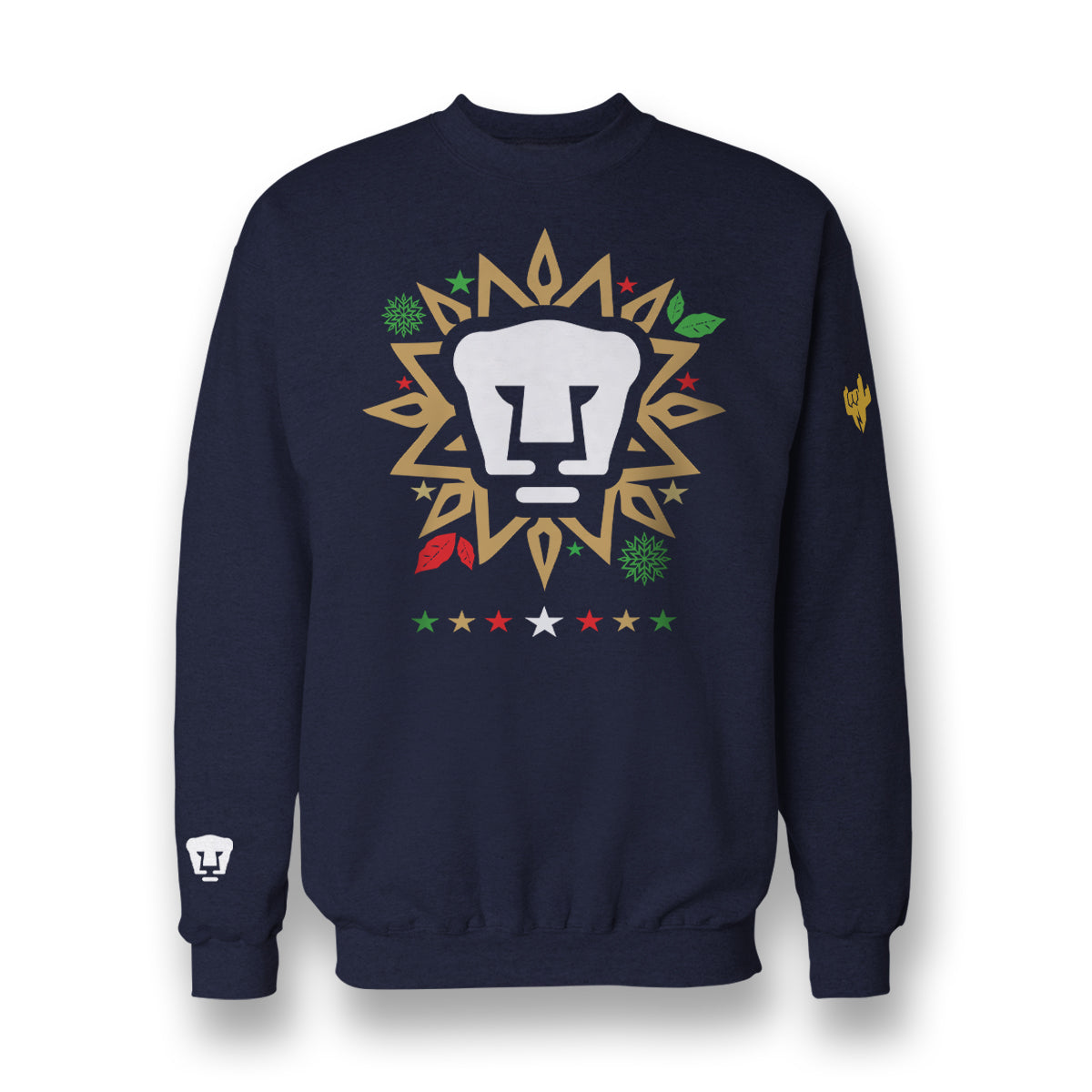 Sudadera Tipo Ugly Sweater-Pumas-Corona Navideño Marino-Unisex ...