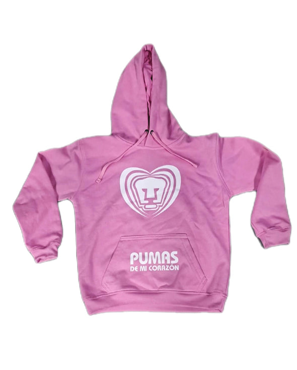 TIRANDO ROSTRO – PUMAS – SUDADERA INFANTIL – ROSA HEART – NIÑA – PRODUCTO OFICIAL