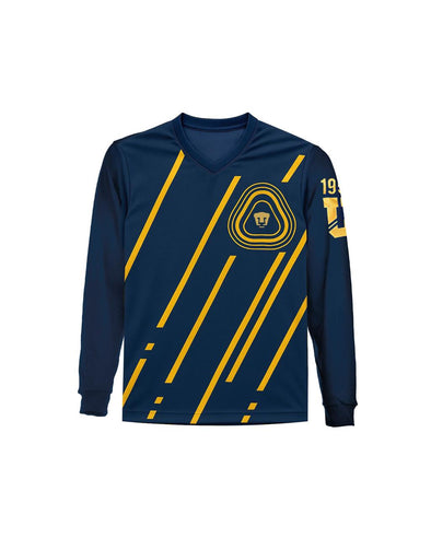 Playera Deporiva-Pumas-Rayas Oro-Unisex
