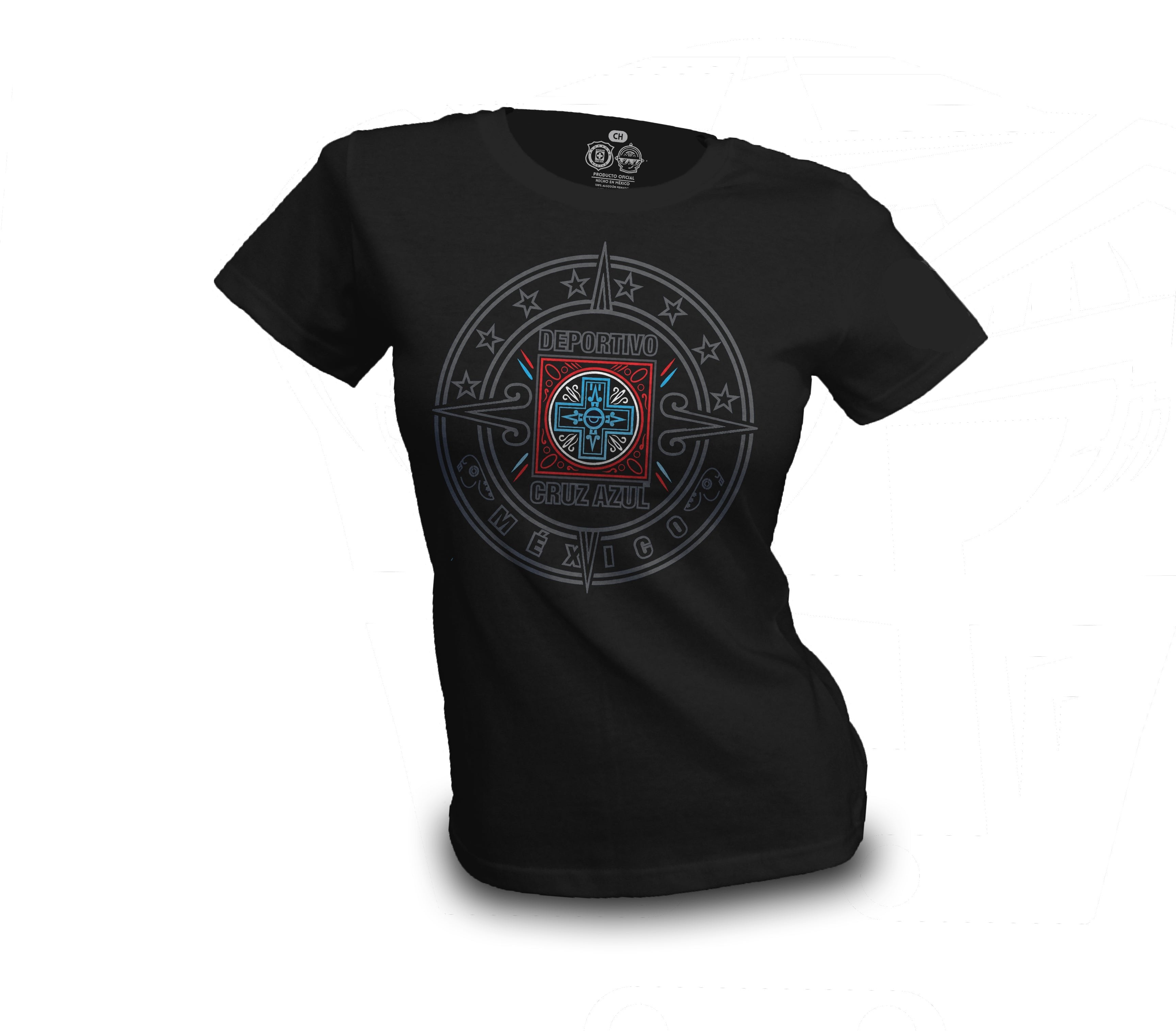 Dlf Playera Cruz Azul 2020 Mujer Playera-Cruz Azul-Glifos Negro